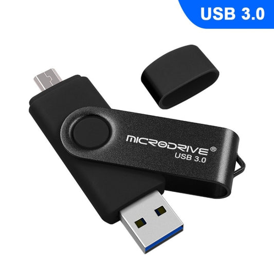 MicroDrive 16 ГБ USB 3.0 Android телефон и компьютер двойного назначения вращающийся металлический U-диск