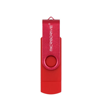 MicroDrive 32GB USB 2.0 Mobile Computer Dual-use Rotating OTG Metal U Disk