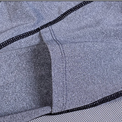 SIGETU Quick-drying Stretch Tights Five Pants(Color:Gray Size:XXXL)