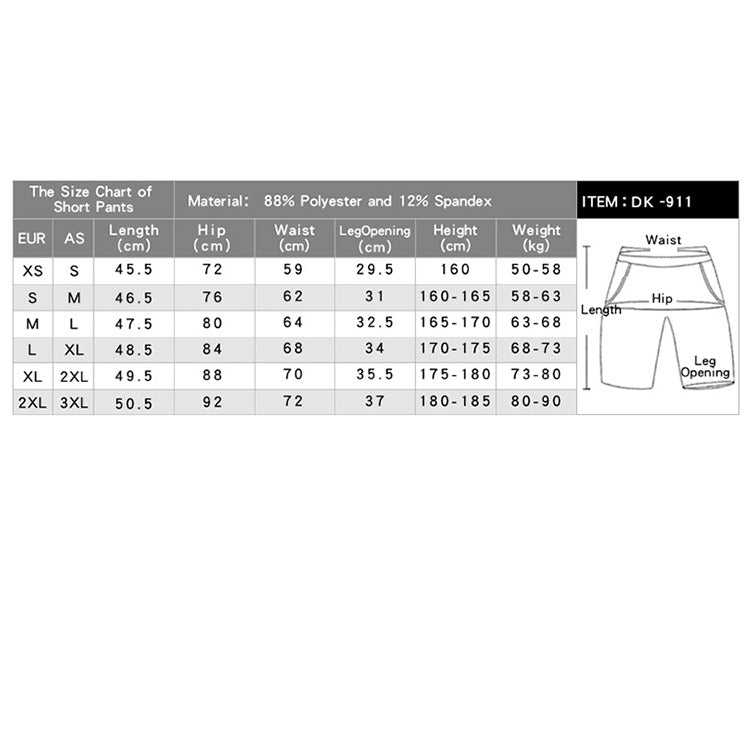SIGETU Quick-drying Stretch Tights Five Pants(Color:Gray Size:XXXL)