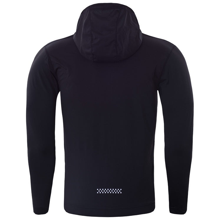 SIGETU Men Sports Quick-drying Coat (Color:Black Size:XXXL)