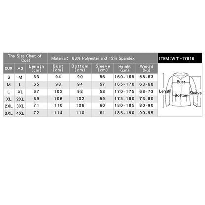 SIGETU Men Sports Quick-drying Coat (Color:Black Size:XXXL)