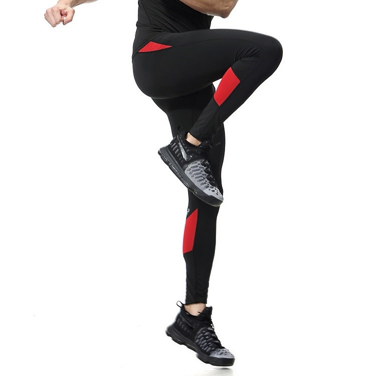 SIGETU Men Fitness Quick-drying Stretch Trousers (Color:Black Green Size:XXL)