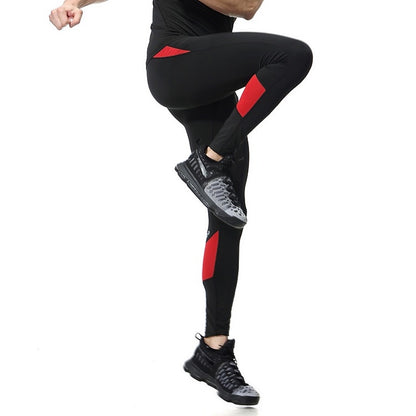 SIGETU Men Fitness Quick-drying Stretch Trousers (Color:Black Green Size:XXL)