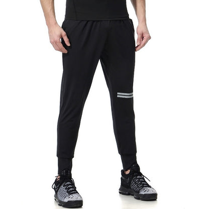 SIGETU Men Quick-drying Elastic Sport Pants (Color:Black Size:S)