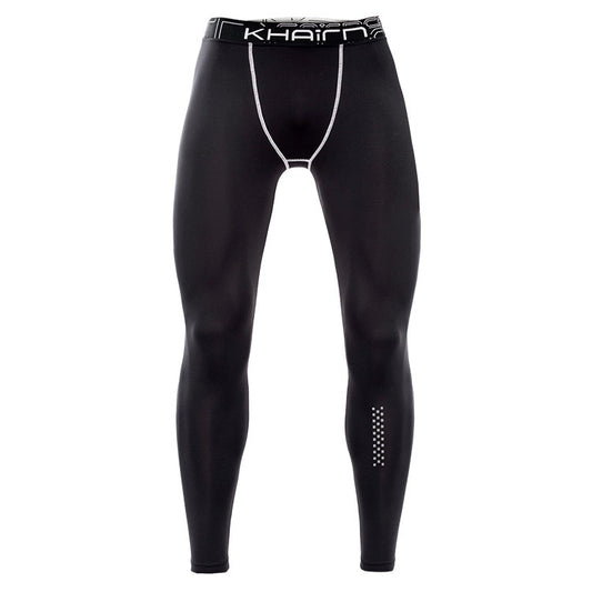 SIGETU Men Elastic Quick-drying Sports Leggings (Color:Black Size:S)