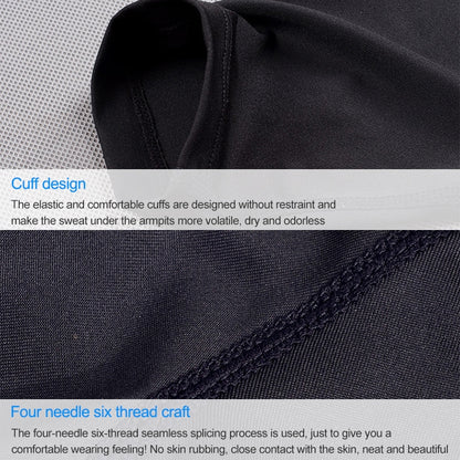 SIGETU Men Long Sleeve Quick-drying Workout Clothes (Color:Black Size:XXL)