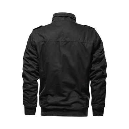 Men Casual Slim Plus Velvet Jacket (Color:Black Size:XXXXL)