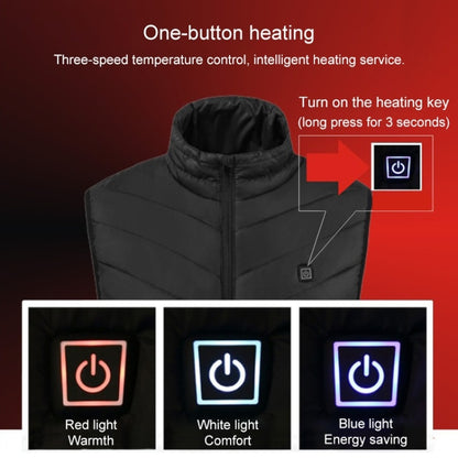 USB Heated Smart Constant Temperature Hooded Warm Coat for Men and Women (Color:Dark Blue Size:XXXXL)