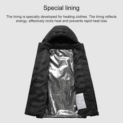 USB Heated Smart Constant Temperature Hooded Warm Coat for Men and Women (Color:Red Size:XXXXL)