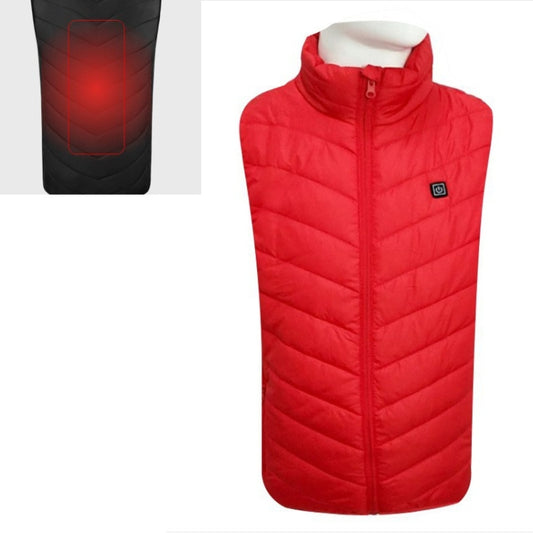 USB Security Smart Constant Temperature Fever Men Stand Collar Cotton Vest