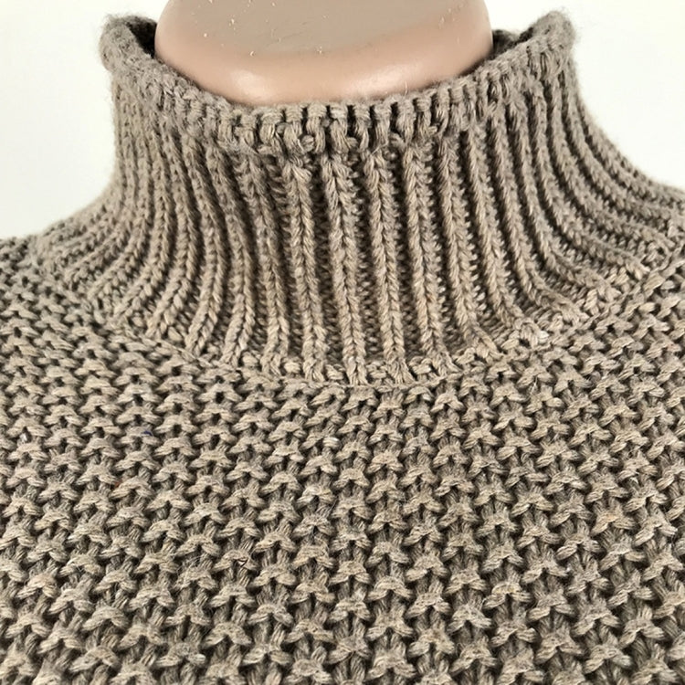 Fashion Thick Thread Turtleneck Knit Sweater