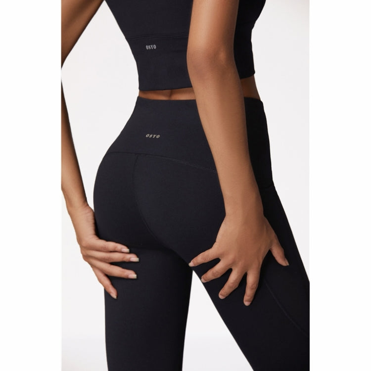 Double Sided Brocade Nude Sports Fitness Pants High Waist, Abdomen And Buttock Lifting Yoga Pants (Color:Dark Olive Green Size:M)