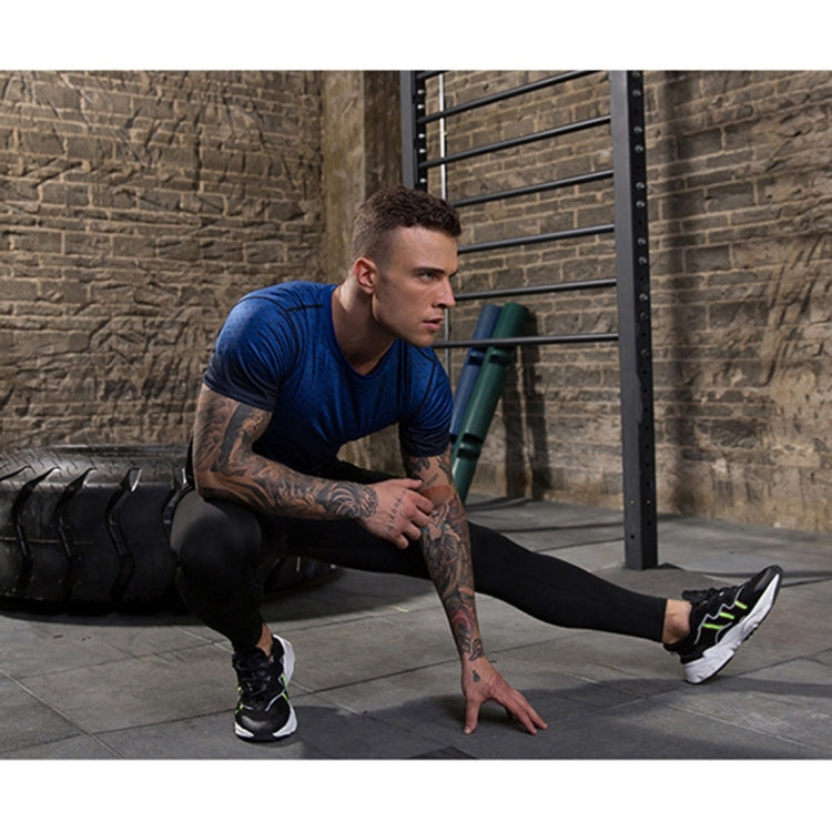 Camouflage Pocket Training Running Fast Dry High Elastic Sports Casual Tights (Color:Black Camouflage Green Size:S)