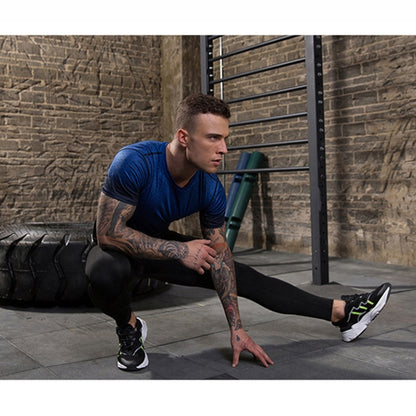Camouflage Pocket Training Running Fast Dry High Elastic Sports Casual Tights (Color:Black Camouflage Green Size:S)