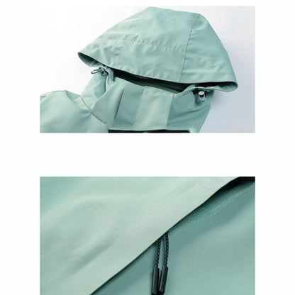 Mens Detachable Two Piece Warm, Waterproof And Breathable Couples Stormsuit (Color:Gentleman Grey Size:XXXXL)