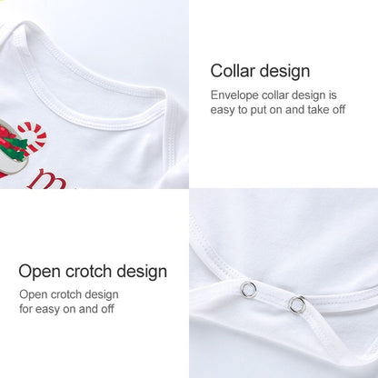 Four-piece Baby Snowflake Long-sleeved Dress (Color:Candy Size:59)