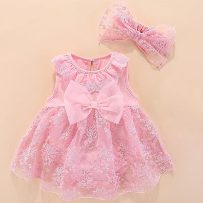 Toddler Girl Dress Group with Bowknot (Color:White Size:66-73)