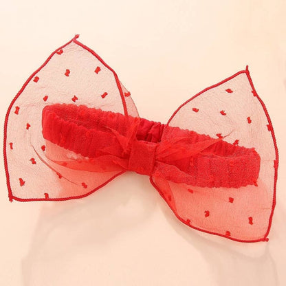 Girls Short-sleeved Mesh Dress With Bow