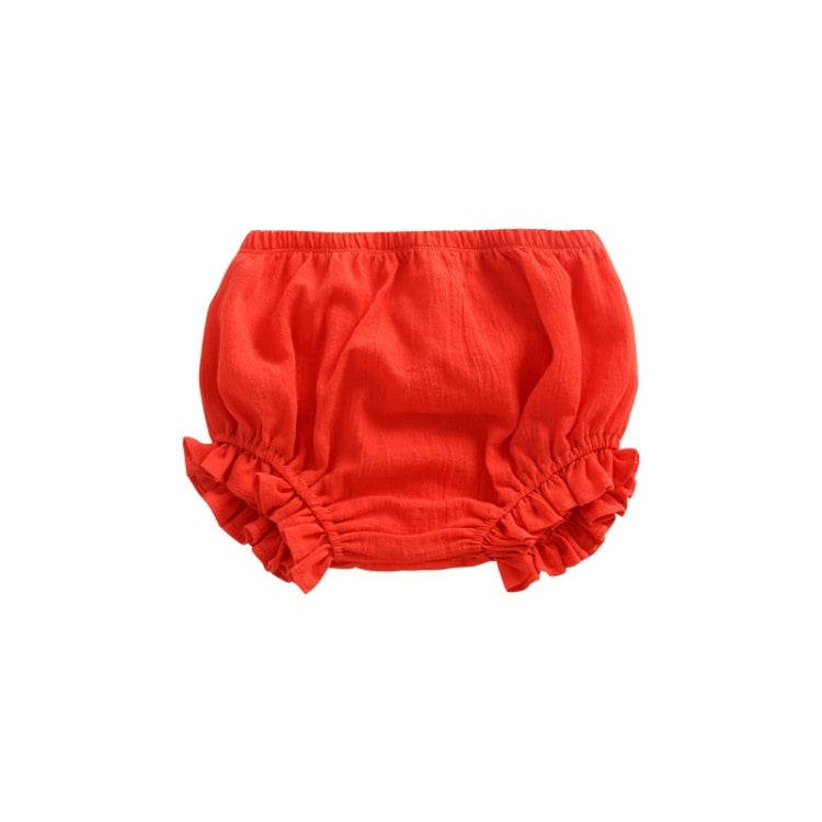 Pure Color Cotton And Linen Lace Casual Triangle Shorts