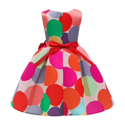 GirlsVest Skirt Dot Print Princess Dress