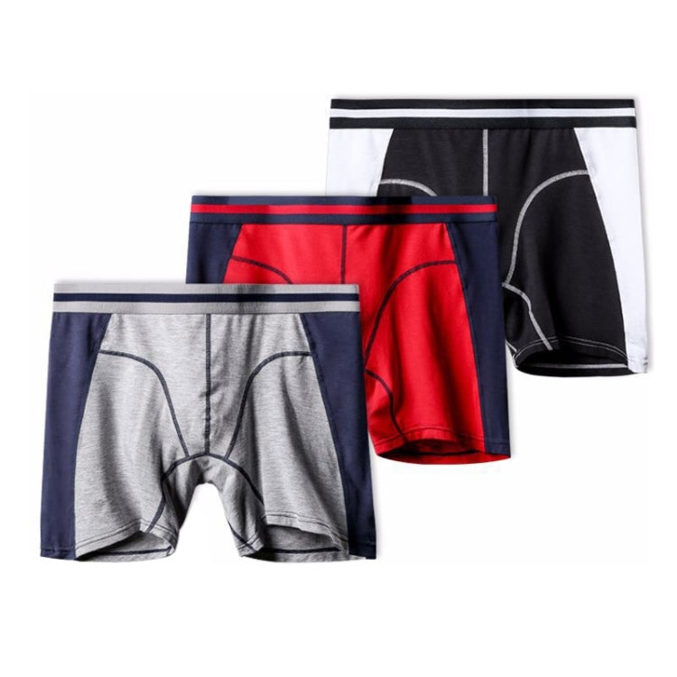 Men Colorblock Knitting Four Corners Underwear